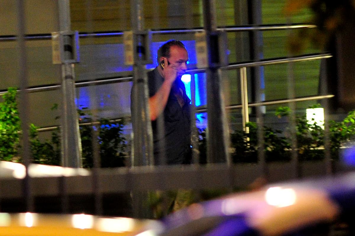 Buenos Aires 19/01/15 El Secretario de Seguridad de la Nación, Sergio Berni, al llegar al edificio de Puerto Madero, donde aparecio muerto el fiscal especial en la causa AMIA, Alberto Nisman.