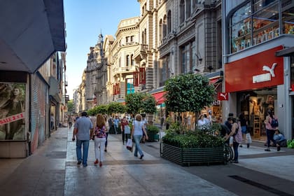 Buenos Aires, Argentina - Feb 04, 2018: Calle Florida (Florida Street) - Buenos Aires, Argentina