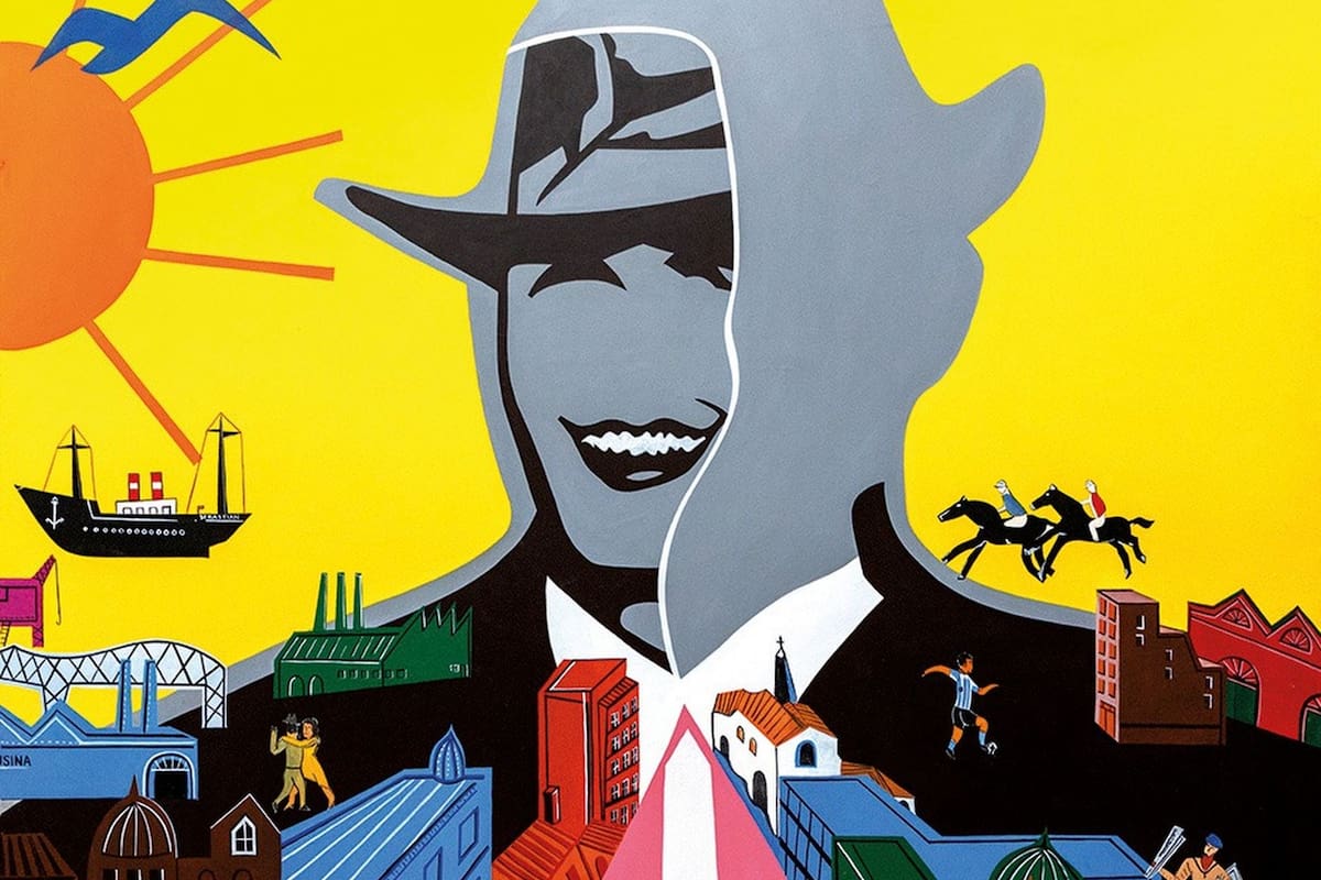 Buenos Aires por Páez Vilaró: boceto del mural pintado en en la esquina de Tagle y la Avenida Figueroa Alcorta