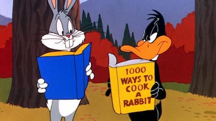 Bugs Bunny junto al Pato Lucas