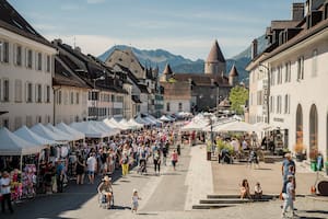 Bulle, la capital del distrito de Gruyère.