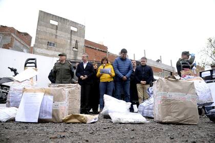 Bullrich, con Pichetto, Burzaco y D Alessandro, al presentar el plan Barrios Seguros