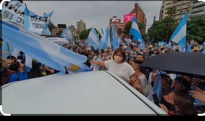 Bullrich, en una manifestación de 2020