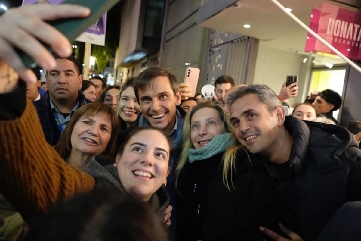 Bullrich, Hartfield, Karina Milei y Martín Menem, durante la campaña en Misiones