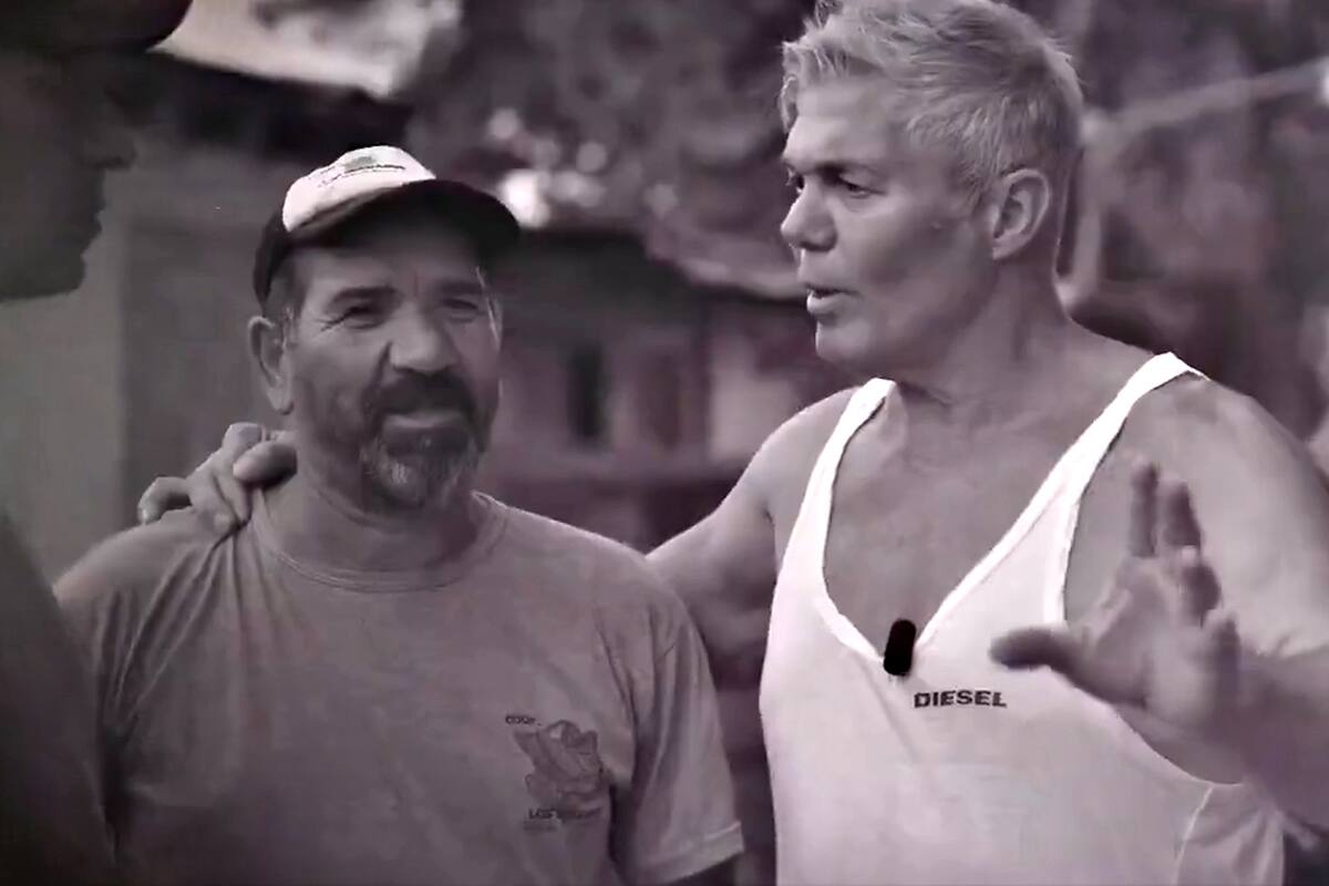 Burlando con José Luis Auge en el spot de campaña