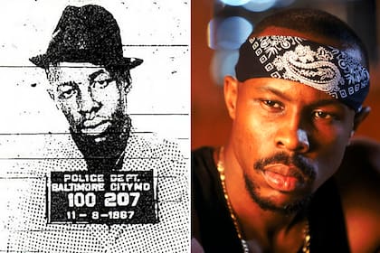 Burns participó de la investigación que condujo al arresto del extraficante Melvin Williams (izquierda), en quien está basado el personaje que encarnó Wood Harris (derecha)