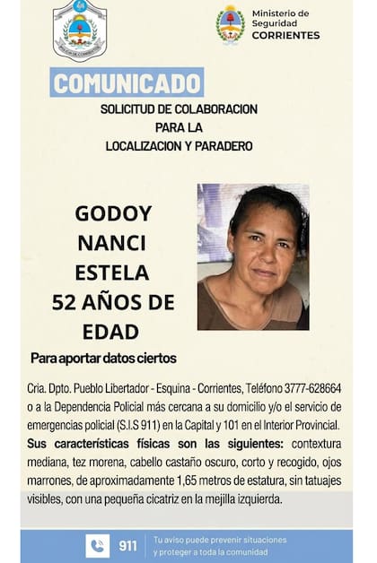 Buscan a Estela Nanci Godoy que desapareció en Corrientes