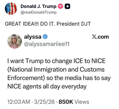 Buscan cambiar el nombre del ICE a NICE impulsado principalmente por una estrategia de comunicación para influir en la narrativa de los medios de comunicación