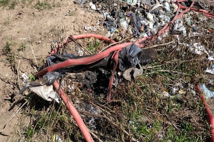 Cables quemados para la posterior venta en el mercado ilegal Fuente EDESUR