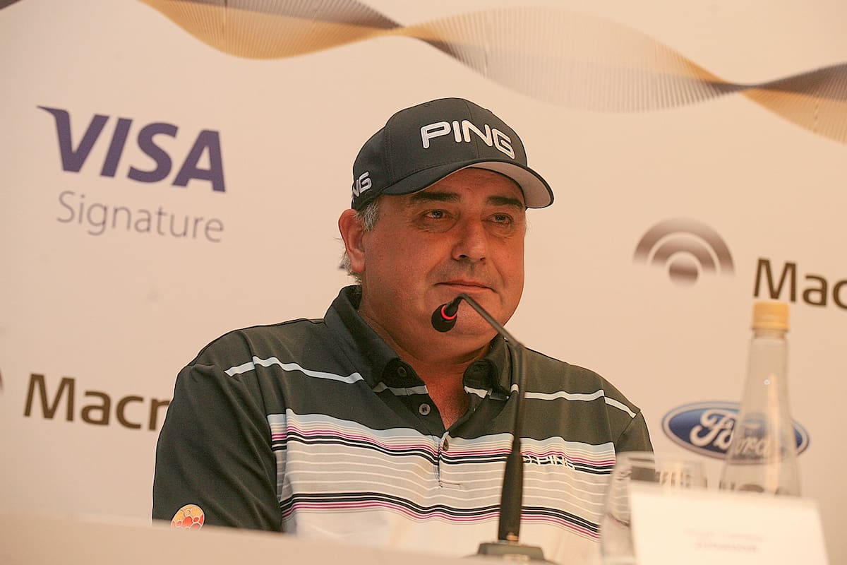 Cabrera en la presentación del 113º Visa Open de Argentina
