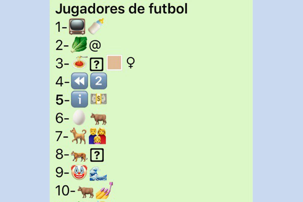 Cada punto incluye una serie de emojis y el desafío es adivinar de qué jugador o club se trata.