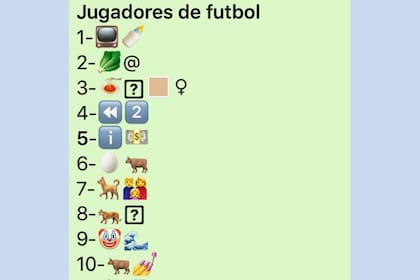 Cada punto incluye una serie de emojis y el desafío es adivinar de qué jugador o club se trata.