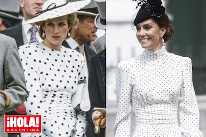 Cada vez que puede, Kate recuerda a su suegra con un "guiño fashion".