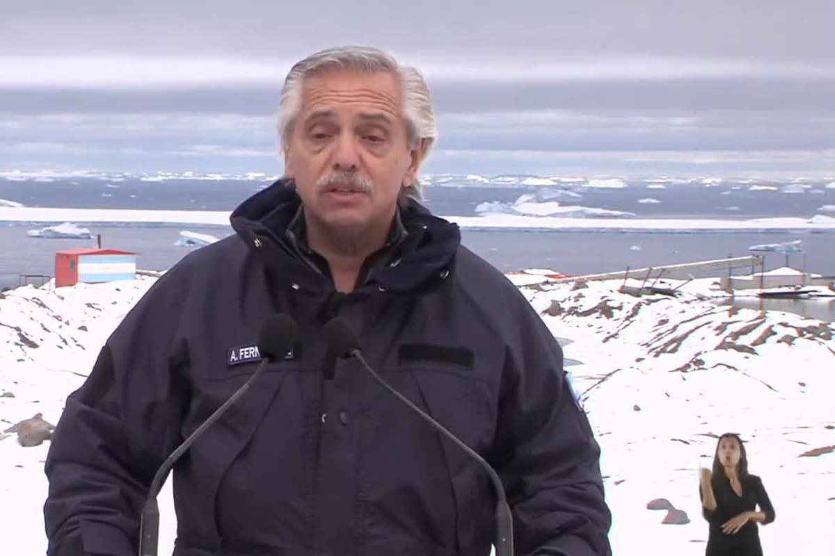 Cadena nacional del Presidente de la Nación, Alberto Fernández, desde Antártida
