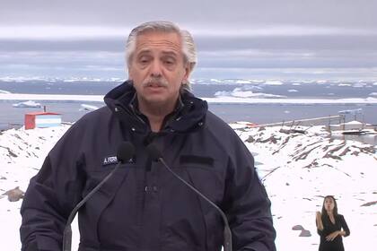 Cadena nacional del Presidente de la Nación, Alberto Fernández, desde Antártida