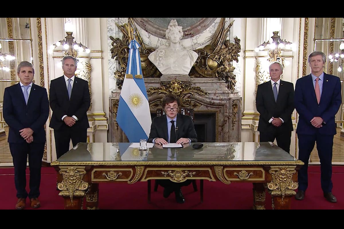 Cadena nacional del presidente Javier Milei