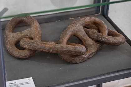 Cadenas usadas en la batalla de Vuelta de Obligado