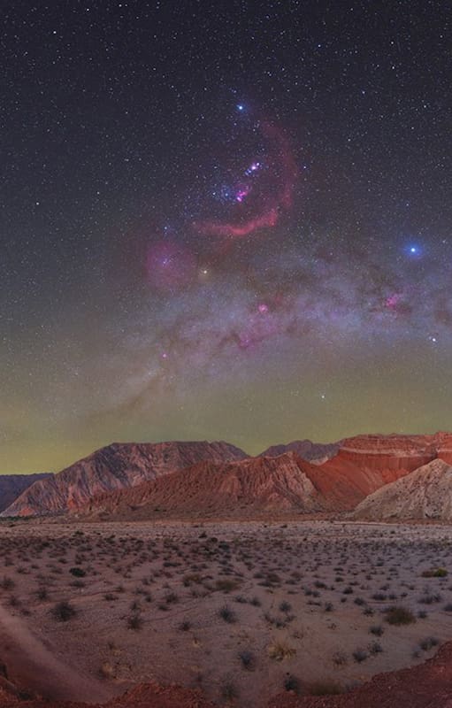 Cafayate, Salta: la primer imagen de dos vías lácteas en la misma noche, es la primer foto de este tipo en toda América