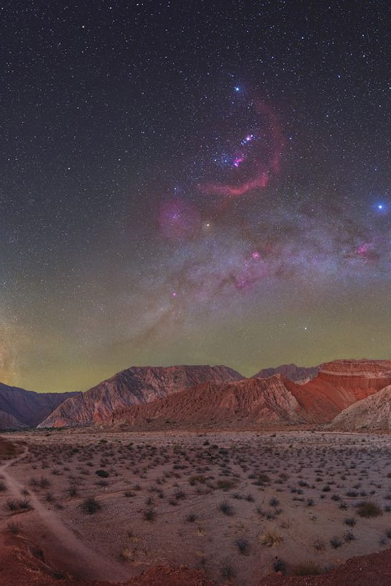 Cafayate, Salta: la primer imagen de dos vías lácteas en la misma noche, es la primer foto de este tipo en toda América
