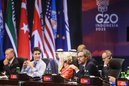 Cafiero, durante su presentación en reemplazo de Fernández en el G-20