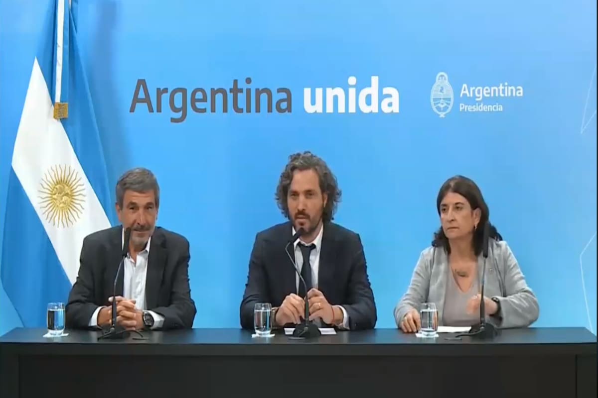 Cafiero y Salvarezza dieron una conferencia de prensa anunciando el nuevo plan de recomposición de becas del Conicet