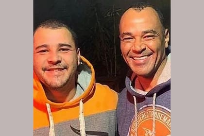 Cafú con su hijo Danilo, que murió en septiembre de 2019.