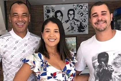 Cafú, en una foto junto con su hijo fallecido Danilo, a la derecha