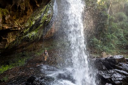 Caída de agua en el Parque Salto Berrondo.