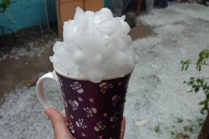 Caída de granizo en zona sur.