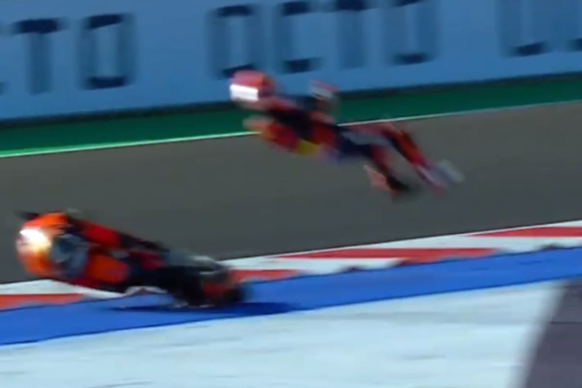 caida del motociclista Deniz Öncü