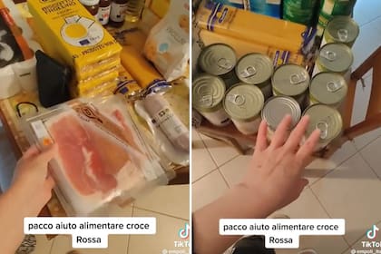 Caja de ayuda alimentaria italiana