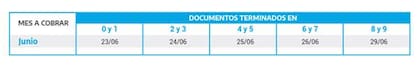 Calendario de cobro de jubilaciones y pensiones mayores a $18.952