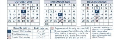 Calendario de pagos del Seguro Social en Nuevo México para octubre, noviembre y diciembre (SeguroSocial/SSA)