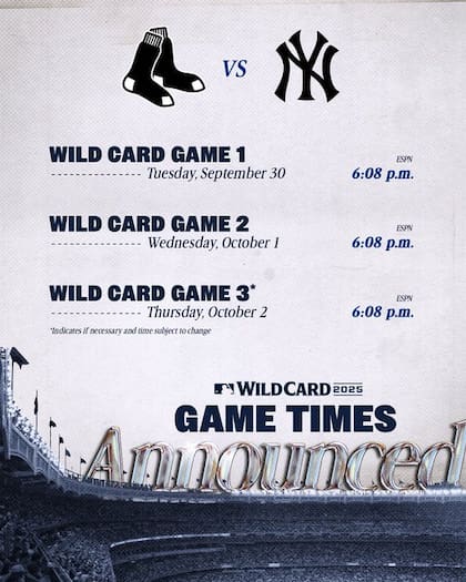 Calendario de partidos de Yankees y Medias Rojas de la MLB (X @yankees)