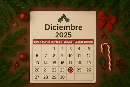 Calendario diciembre 2025