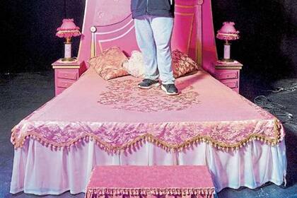 Calicchio y el decorado de la puesta