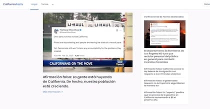 California Facts, el sitio oficial de Gavin Newsom para desmentir mensajes en X contra su gestión en el estado
