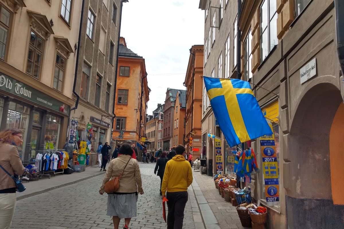 Postal de Gamla Stan, la ciudad vieja, Estocolmo