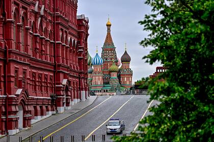Calles vacías en las cercanías del Kremlin en medio de la tensión reinante
