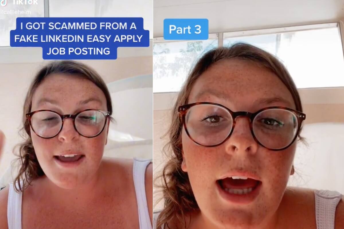 Callie Heim reveló cómo fue víctima de defraudadores a través de una oferta laboral en LinkedIn