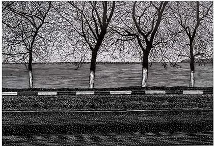 "Calm water", de Olesya Dzhurayev también es parte de la colección lunar