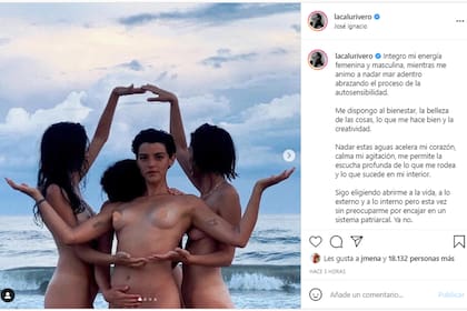 Calu "Dignity" Rivero posó desnuda y volvió a hacer un llamado de atención sobre la vida espiritual