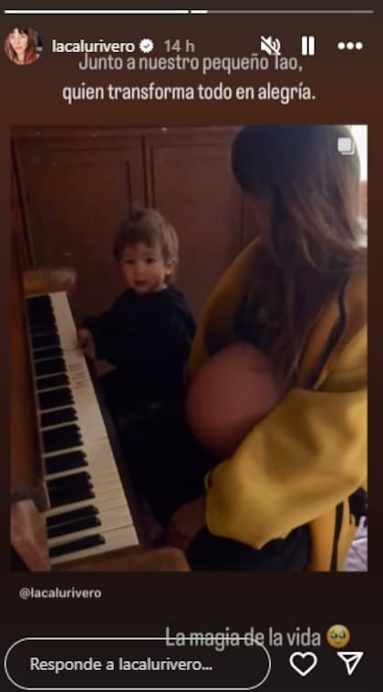 Calu Rivero celebró el emotivo momento que compartió con su hijo Tao