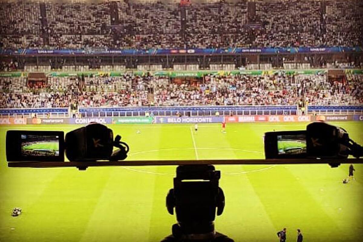 Cámaras de tracking óptico usadas por la Argentina contra Paraguay en Belo Horizonte.