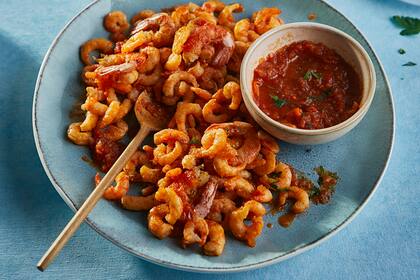 Camarones picantes, alguno de los tantos platos que se presentan en este libro.