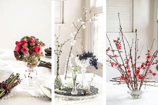 Paso a paso, cómo hacer tres arreglos florales a puro espíritu invernal