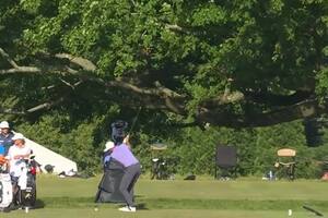 Cameron Young hizo un hoyo en uno en el 6, de 165 yardas, y se llevó una ovación... insuficiente en el US Open: el estadounidense quedó eliminado por el corte.