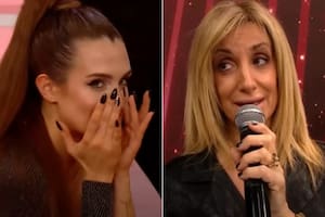 Cami Homs ayer cuando su madre hablaba en "Bailando 2023" y se mostraban sus videos de TikTok