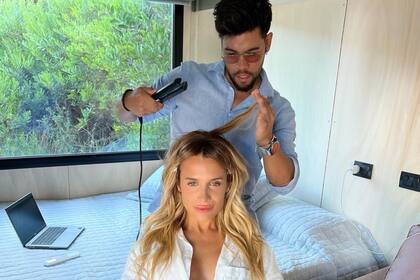 Camila Homs es una de las clientas de la peluquería (Foto Instagram @verdinipeluqueria)