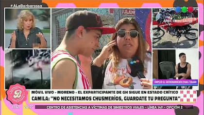 Camila Medina se resistió a contestarle la pregunta a Analía Franchín sobre Daniela Celis